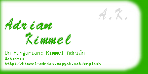 adrian kimmel business card
